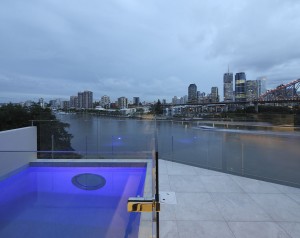 Frameless Glass Pool Fencing in New Farm by Sparc Architects